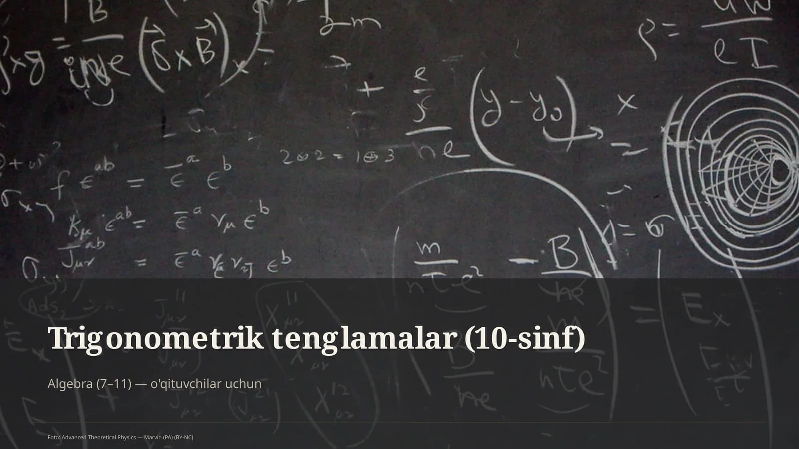 Trigonometrik tenglamalar (10-sinf)