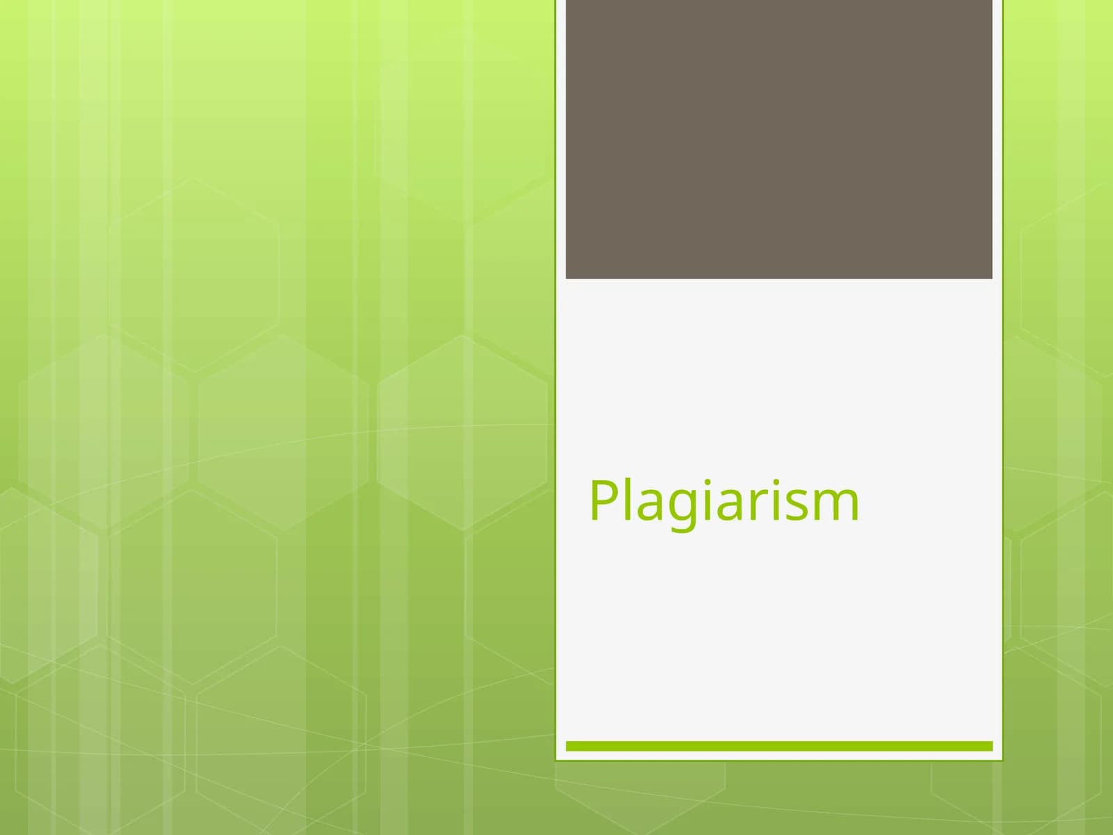 Plagiarism