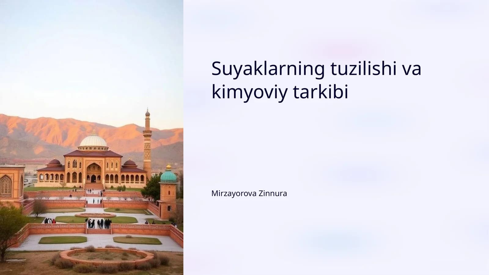 Suyaklarning tuzilishi va kimyoviy tarkibi