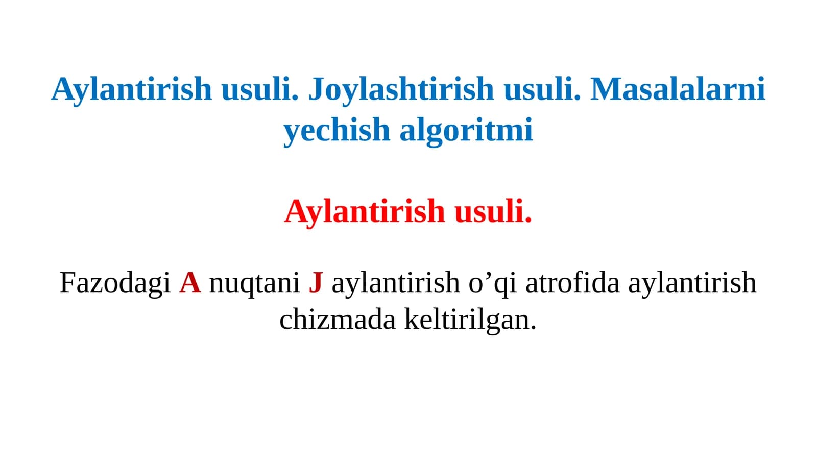 Aylantirish usuli