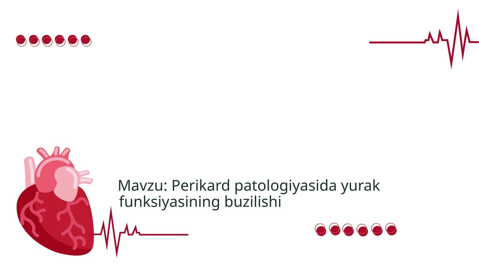 Perikard patologiyalarida yurak funksiyalarining oʻzgarishi.