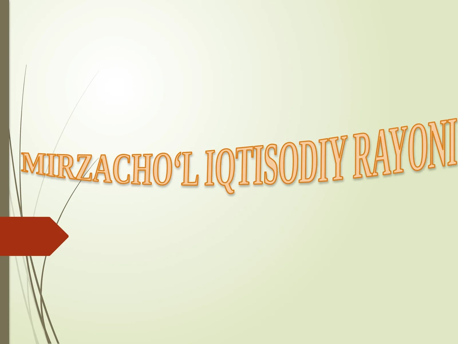 MIRZACHO‘L IQTISODIY RAYONI