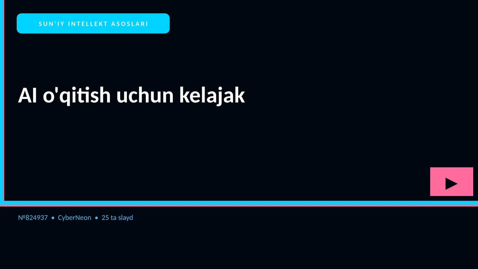 SUN'IY INTELLEKT ASOSLARI