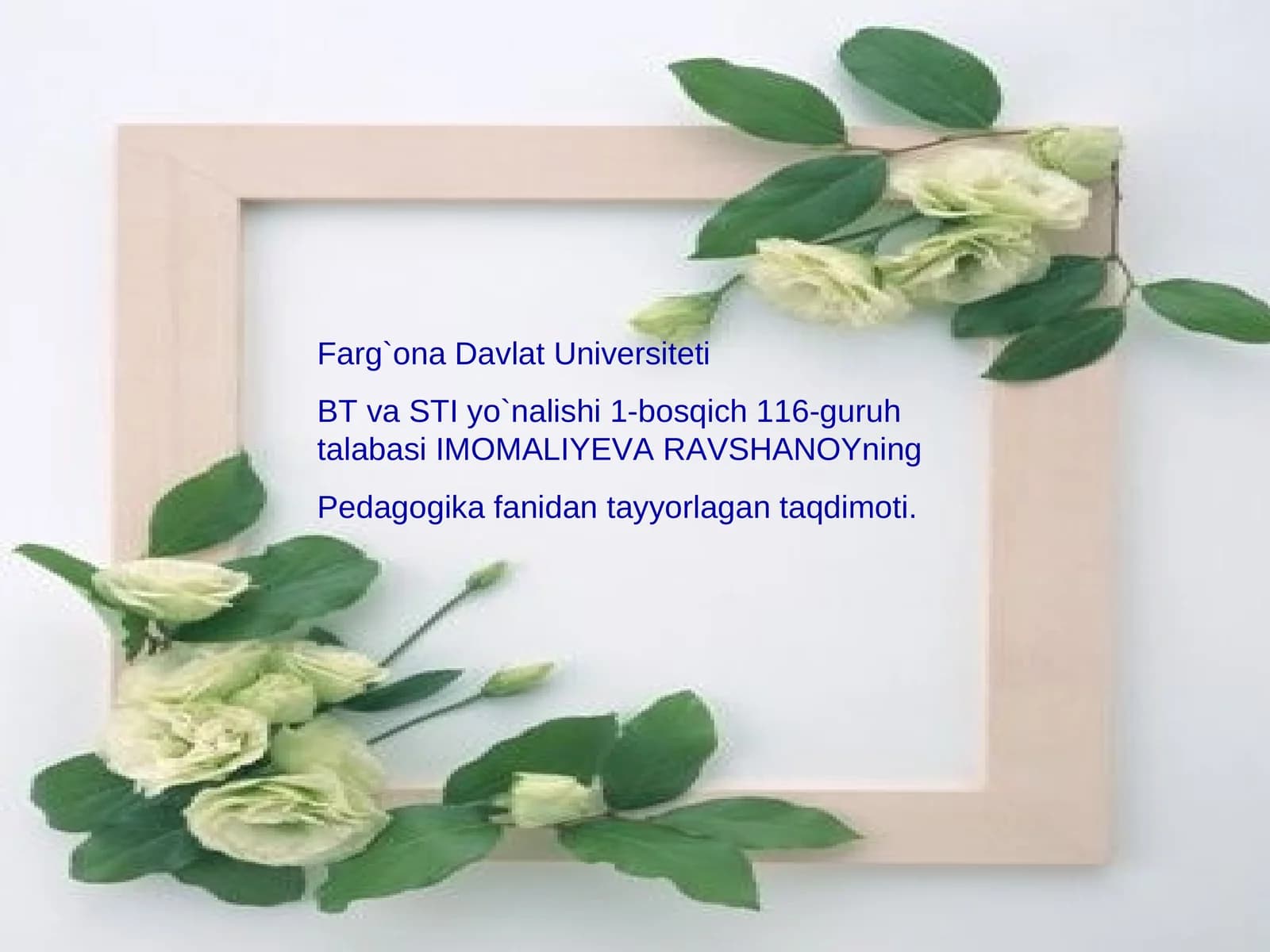 MAVZU; Tarbiya maqsadi va vazifalari