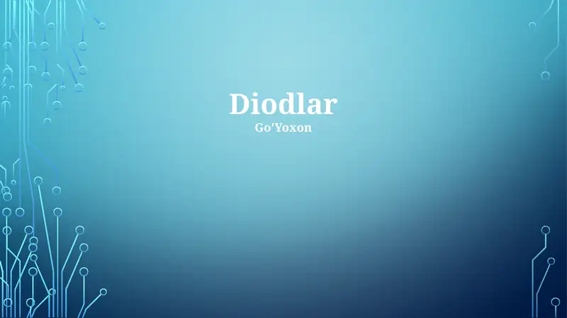 Diodlar