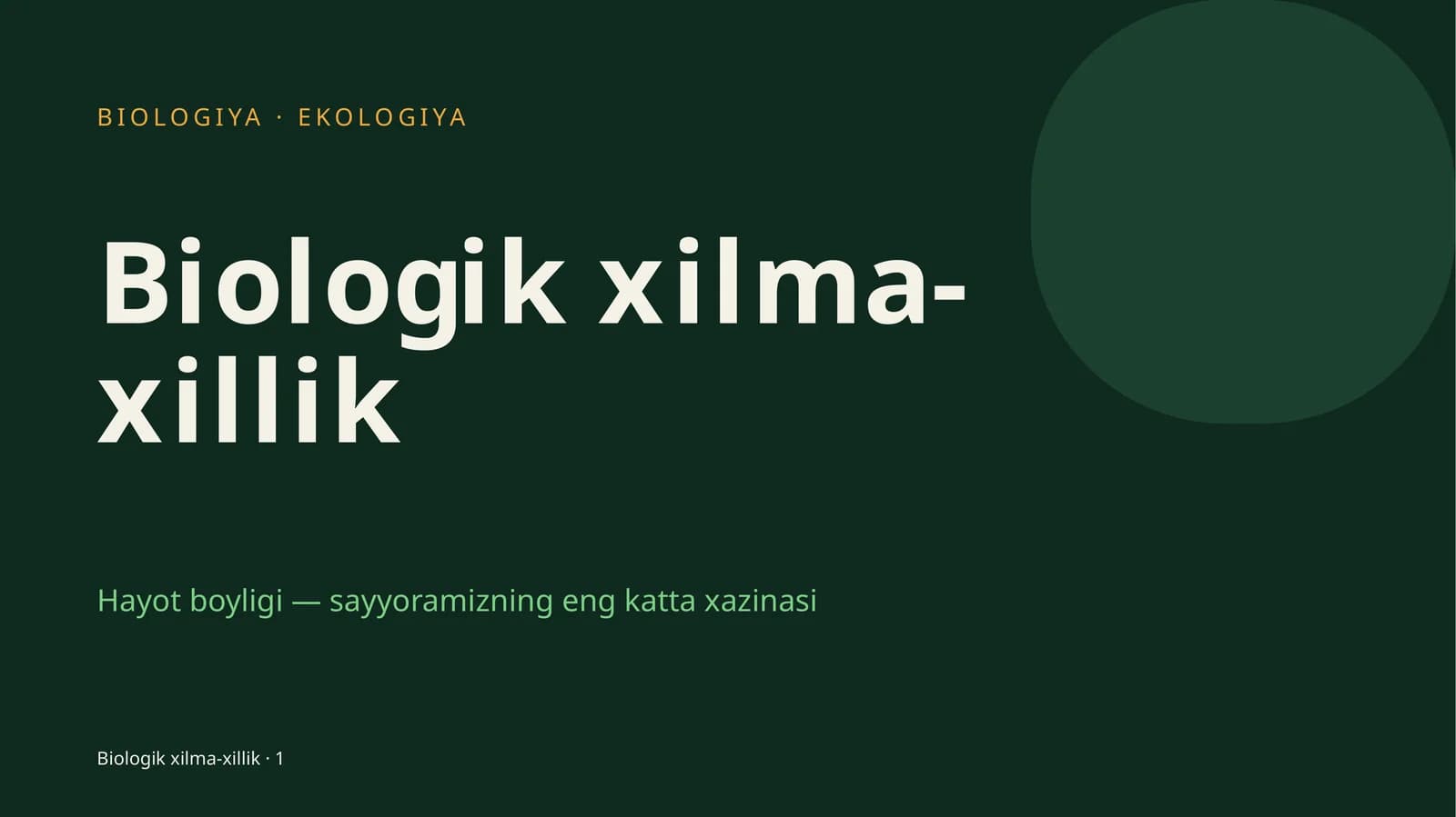Biologik xilma-xillik