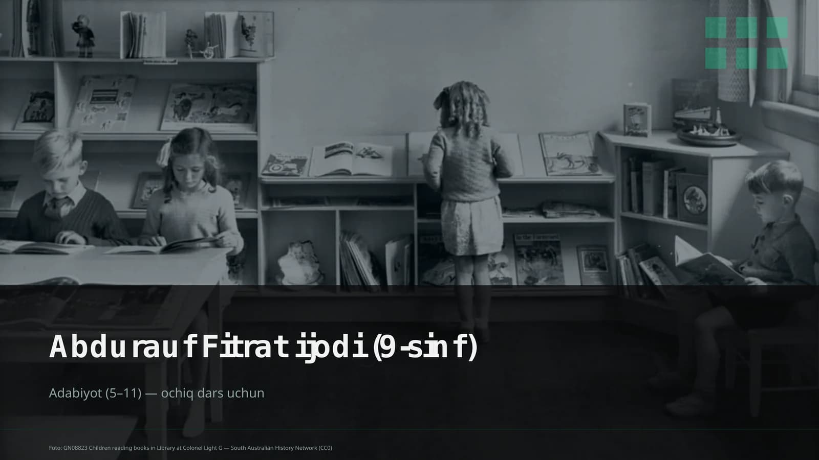 Abdurauf Fitrat ijodi (9-sinf)
