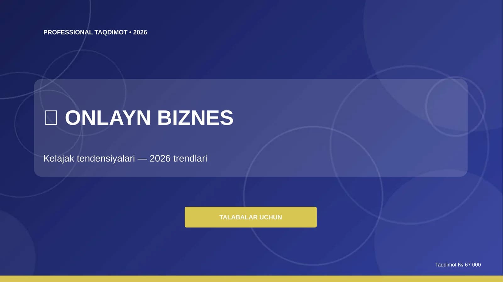 Onlayn biznes: kelajak tendensiyalari (2026 trendlari)