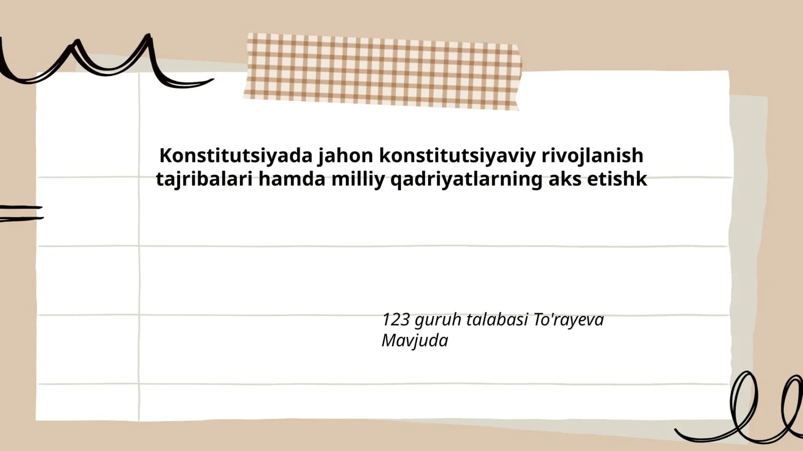 Konstitutsiyada jahon konstitutsiyaviy rivojlanish tajribalari