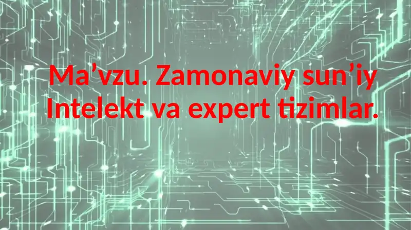 Suniy intelekt taqdimot