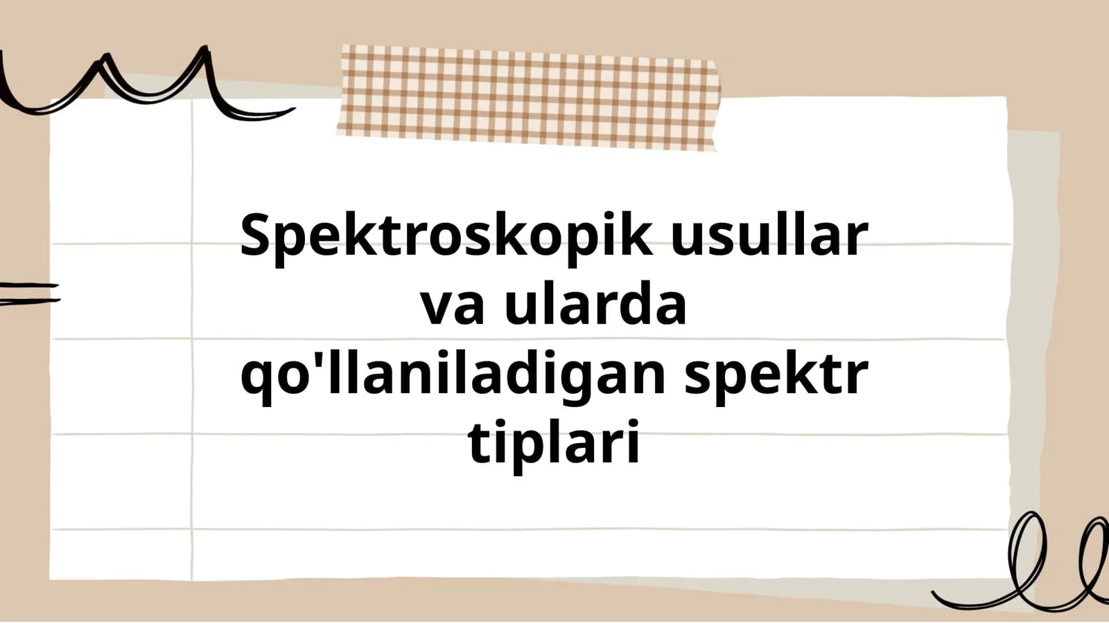 Spektroskopik usullar