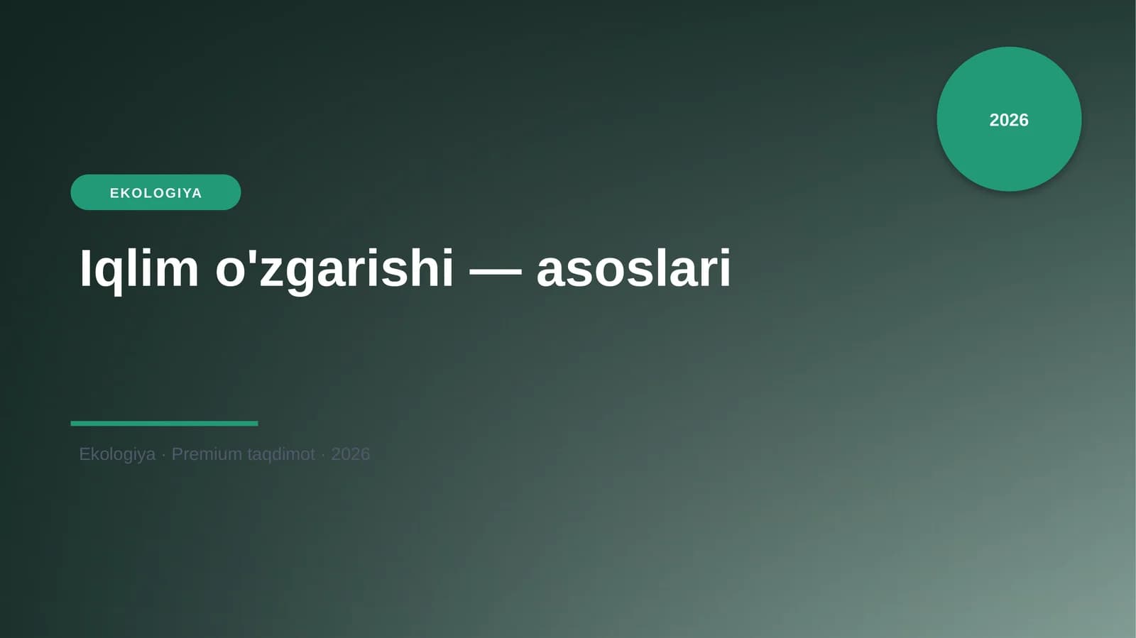 Iqlim o'zgarishi — asoslari