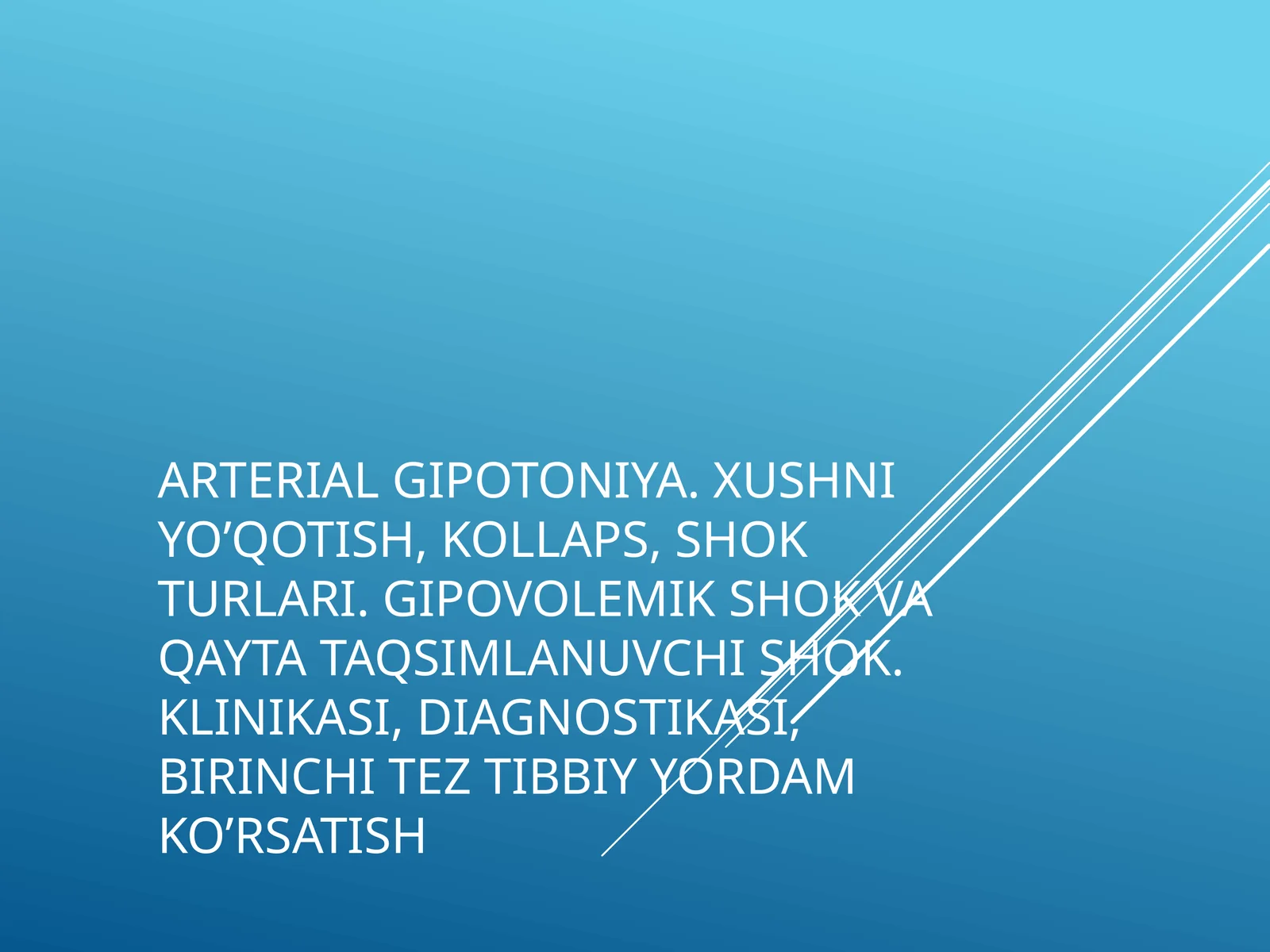 Arterial gipotoniya