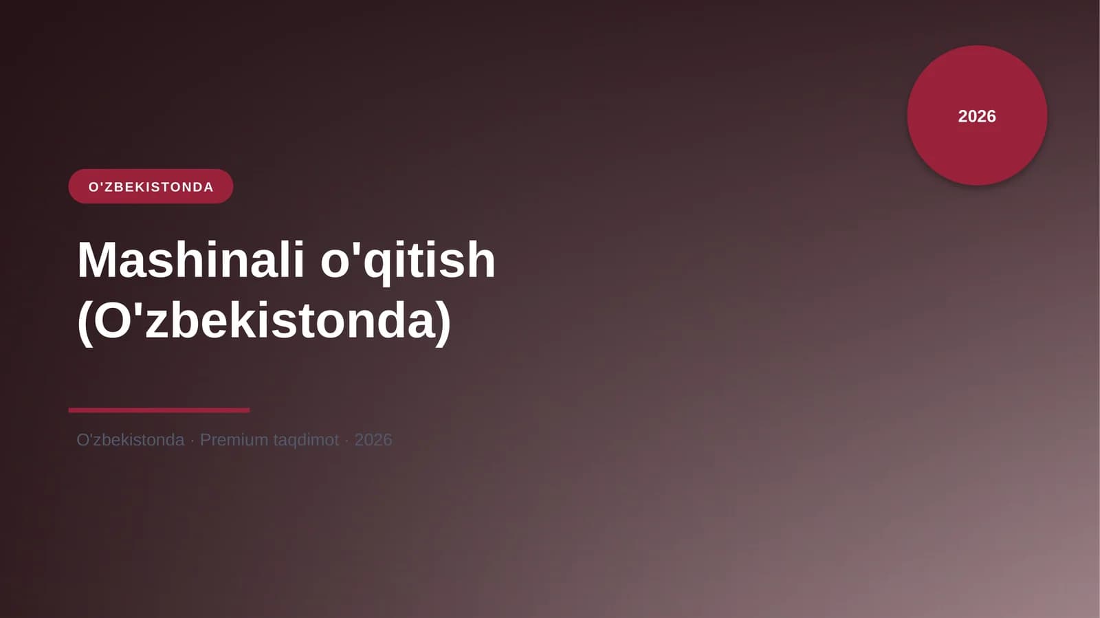 Mashinali o'qitish (O'zbekistonda)