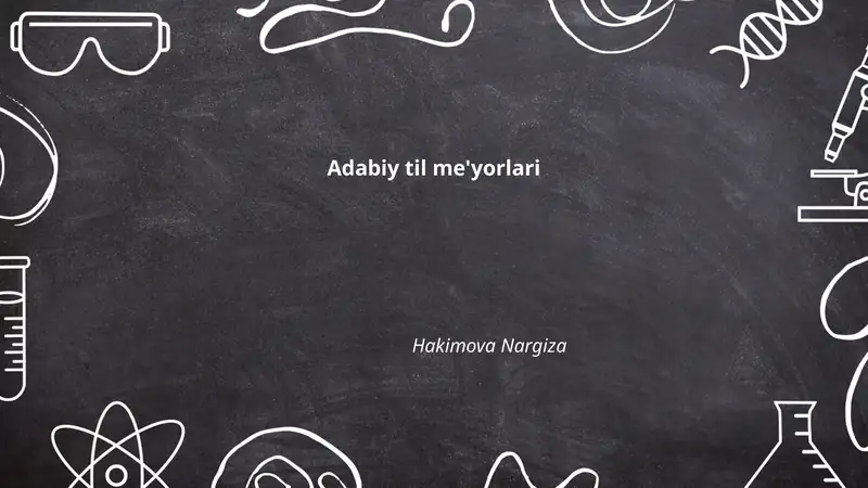 Adabiy til me'yorlari