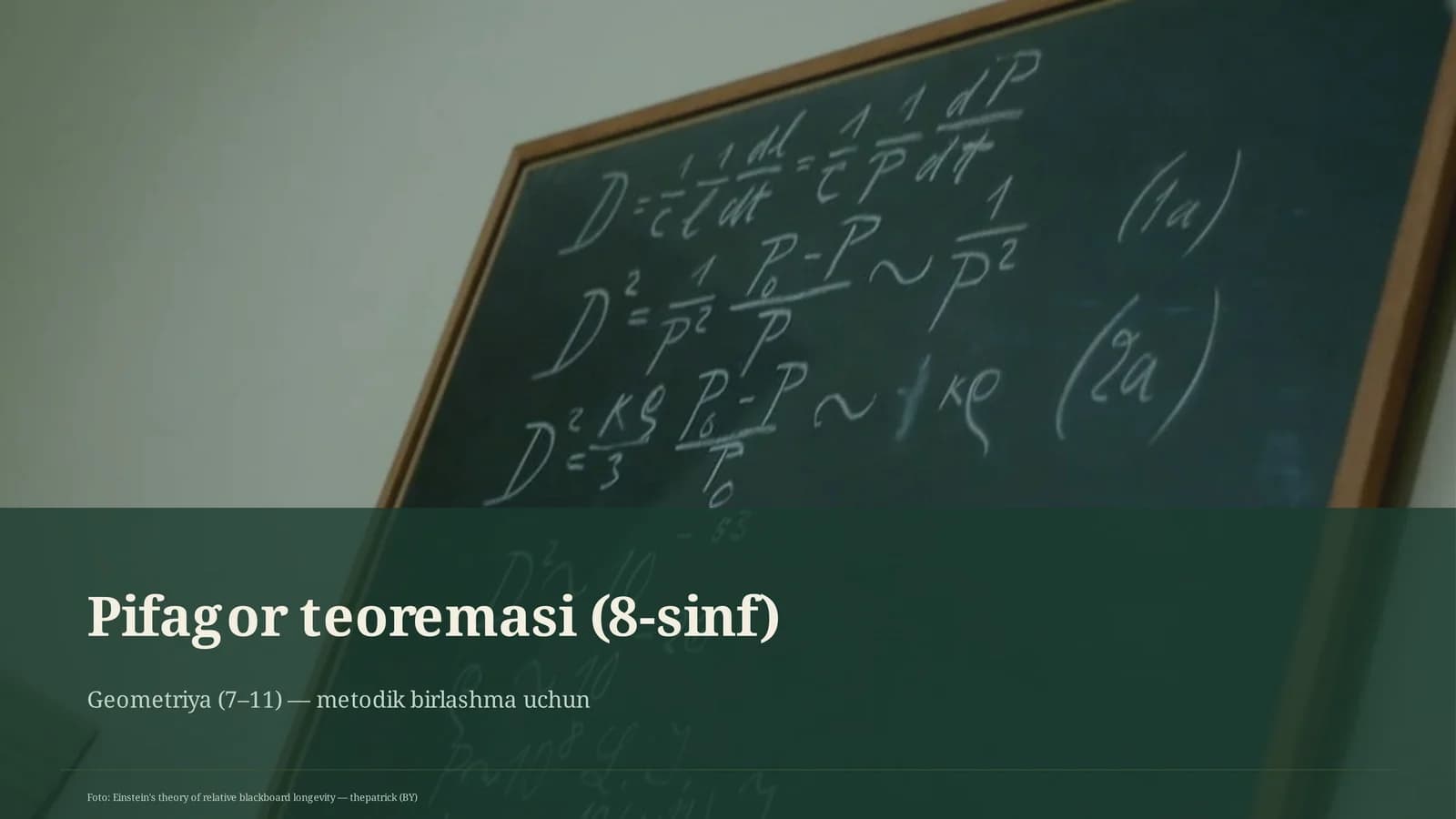 Pifagor teoremasi (8-sinf)