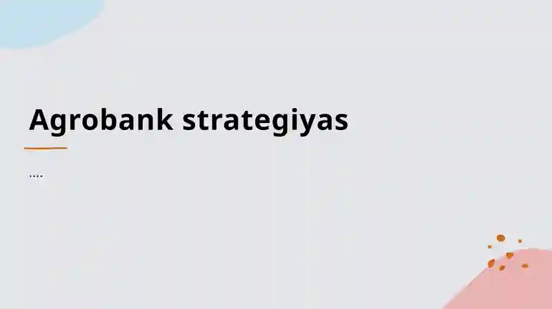 Agrobank strategiyalari