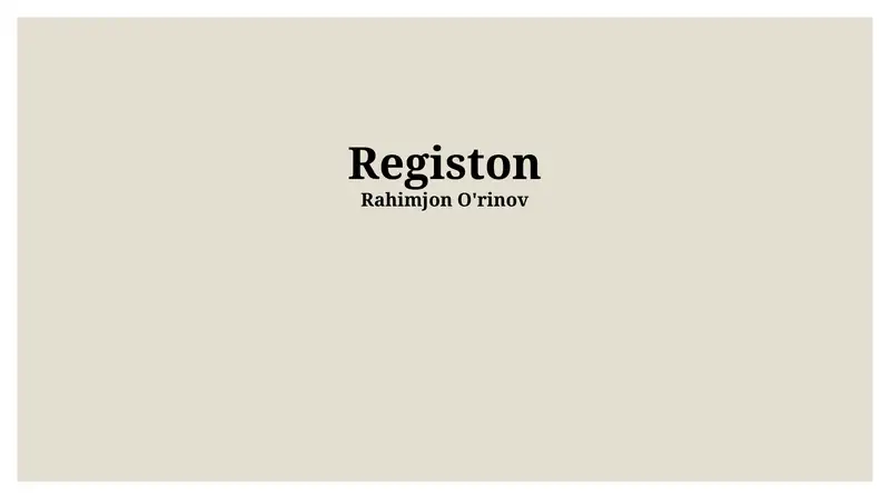 Registon