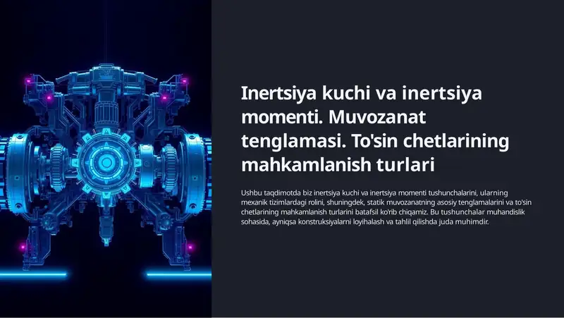 Inertsiyakuchivai inertsiya momenti