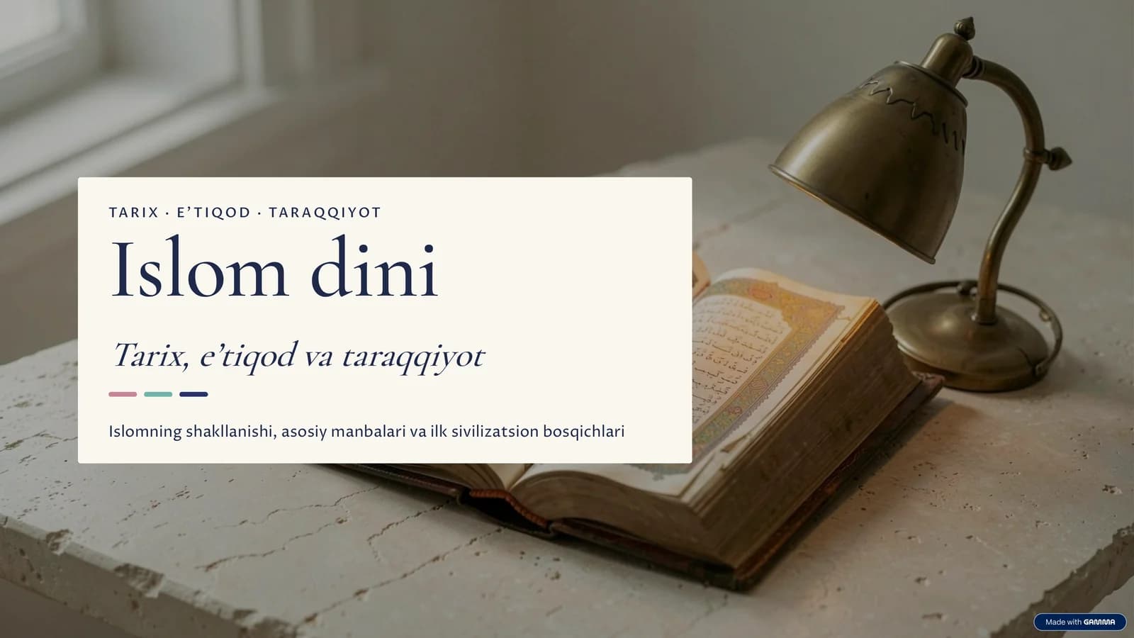 Islom dini - Tarix, e’tiqod va taraqqiyot