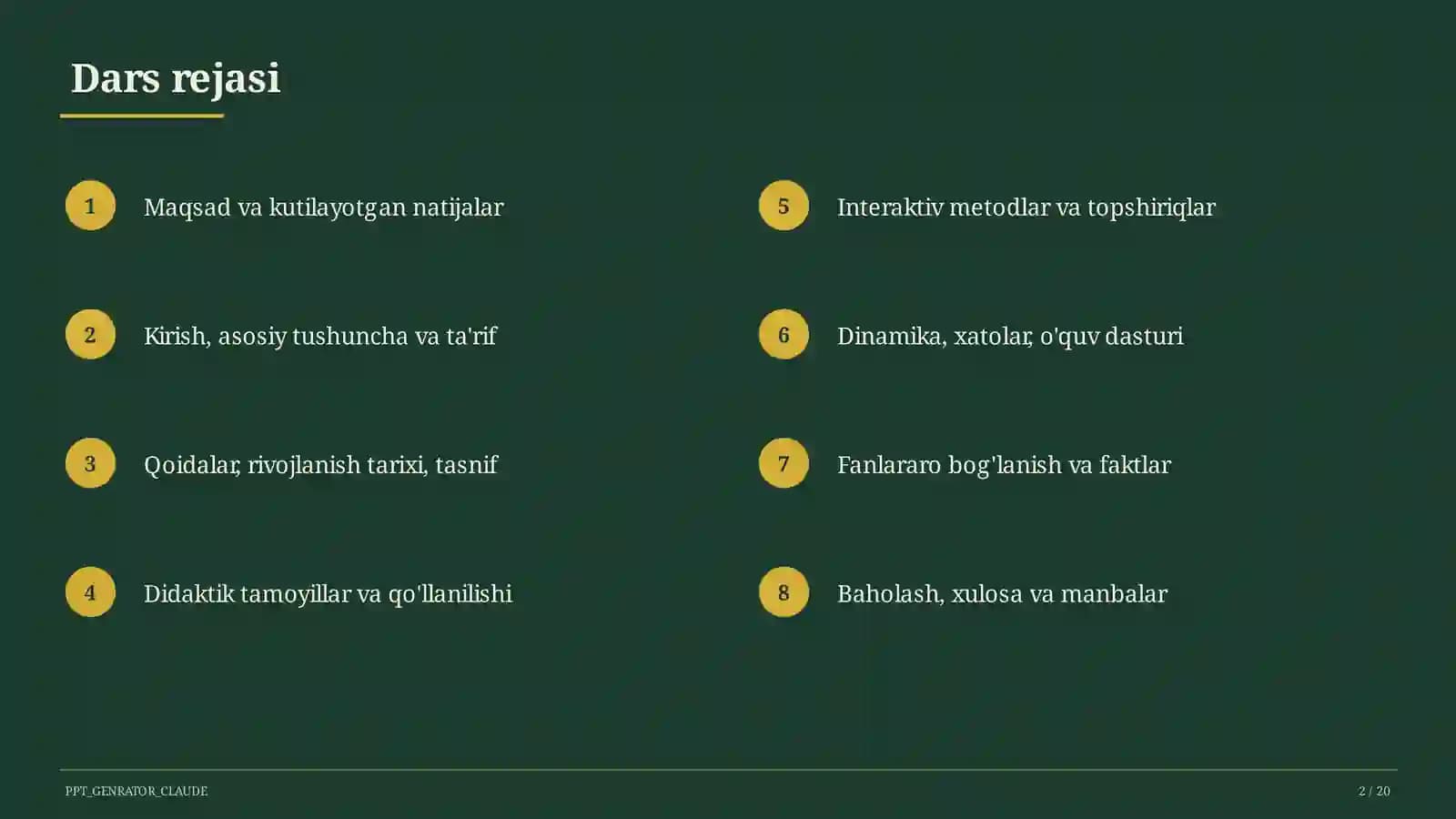Sifat darajalari (6-sinf)