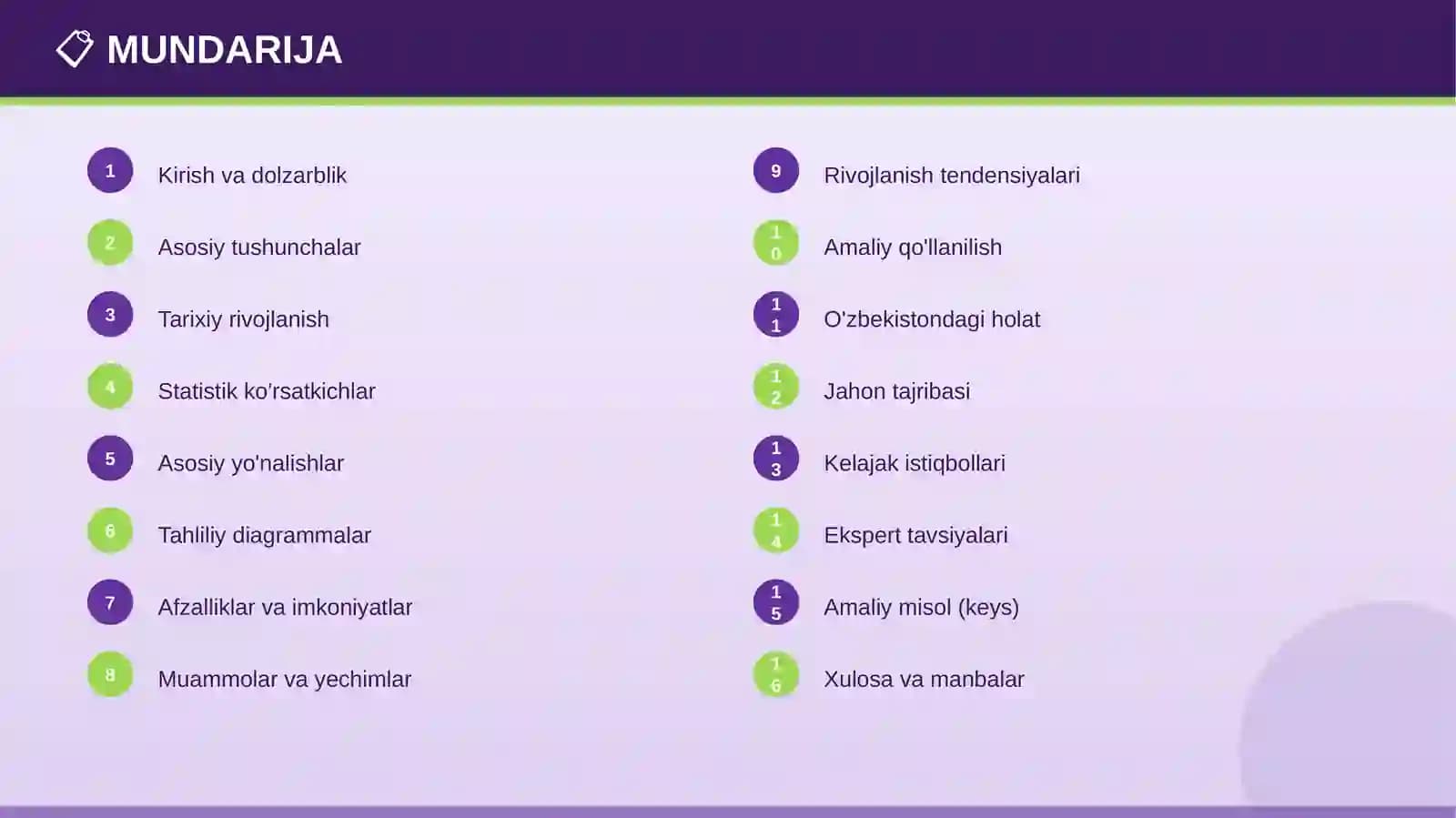 BAHOLASH TIZIMLARI