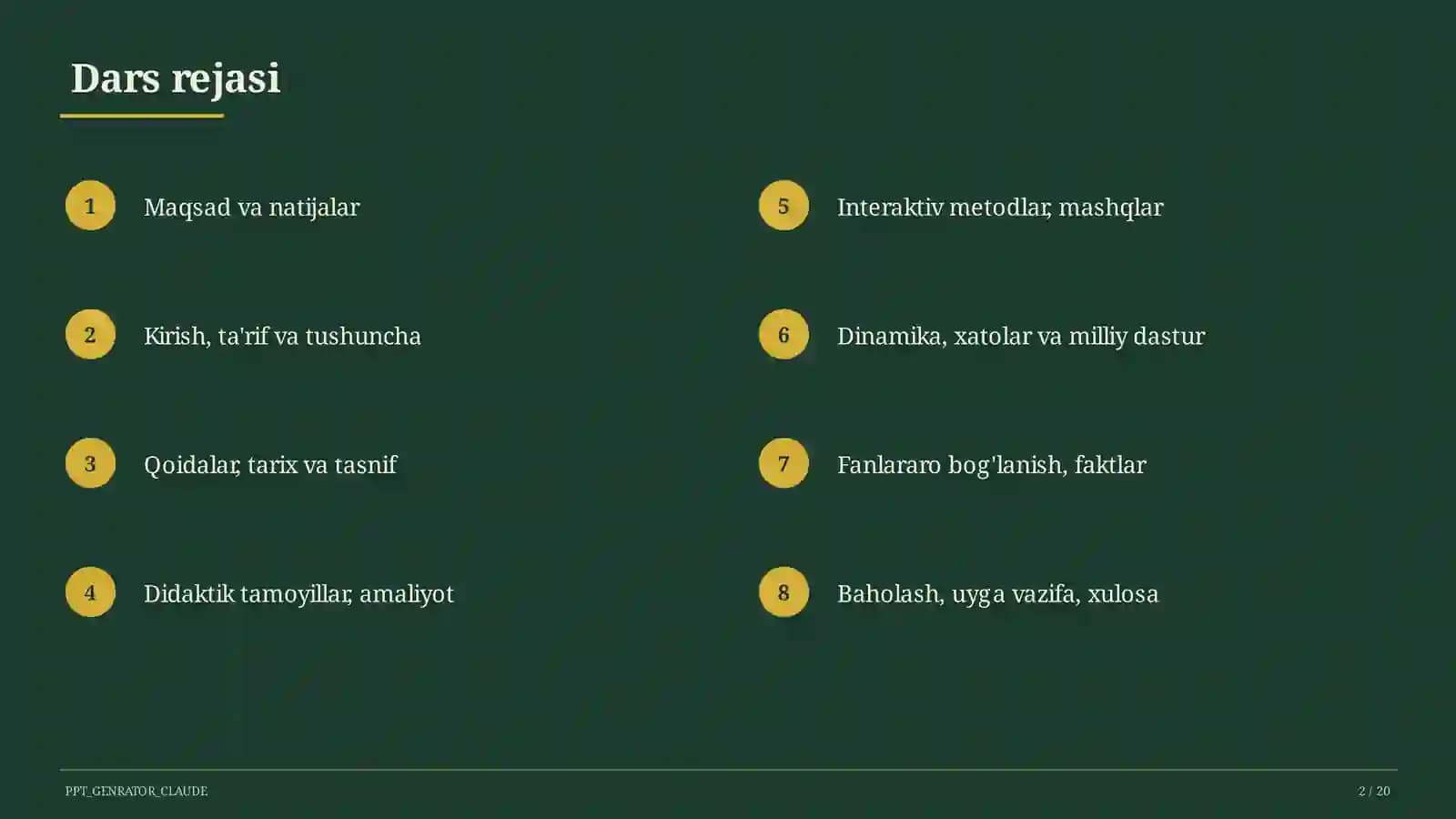 O'zbekiston iqlimi (8-sinf)