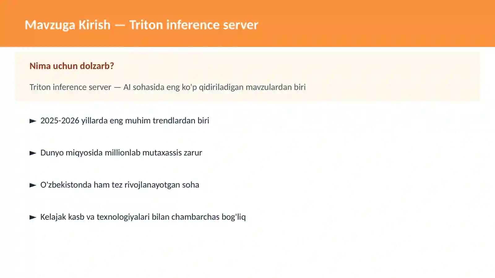 Triton inference server