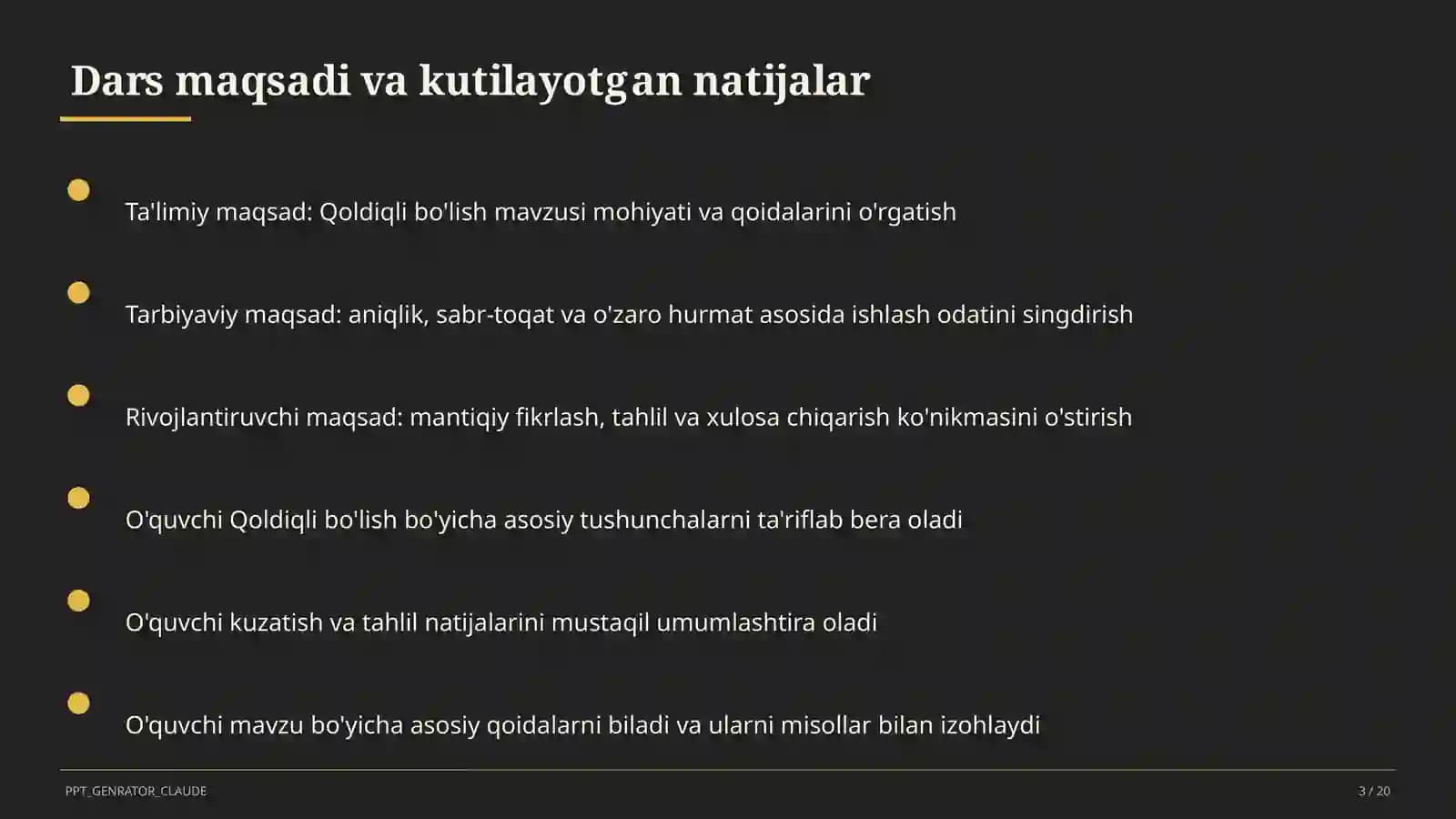 Qoldiqli bo'lish (3-sinf)