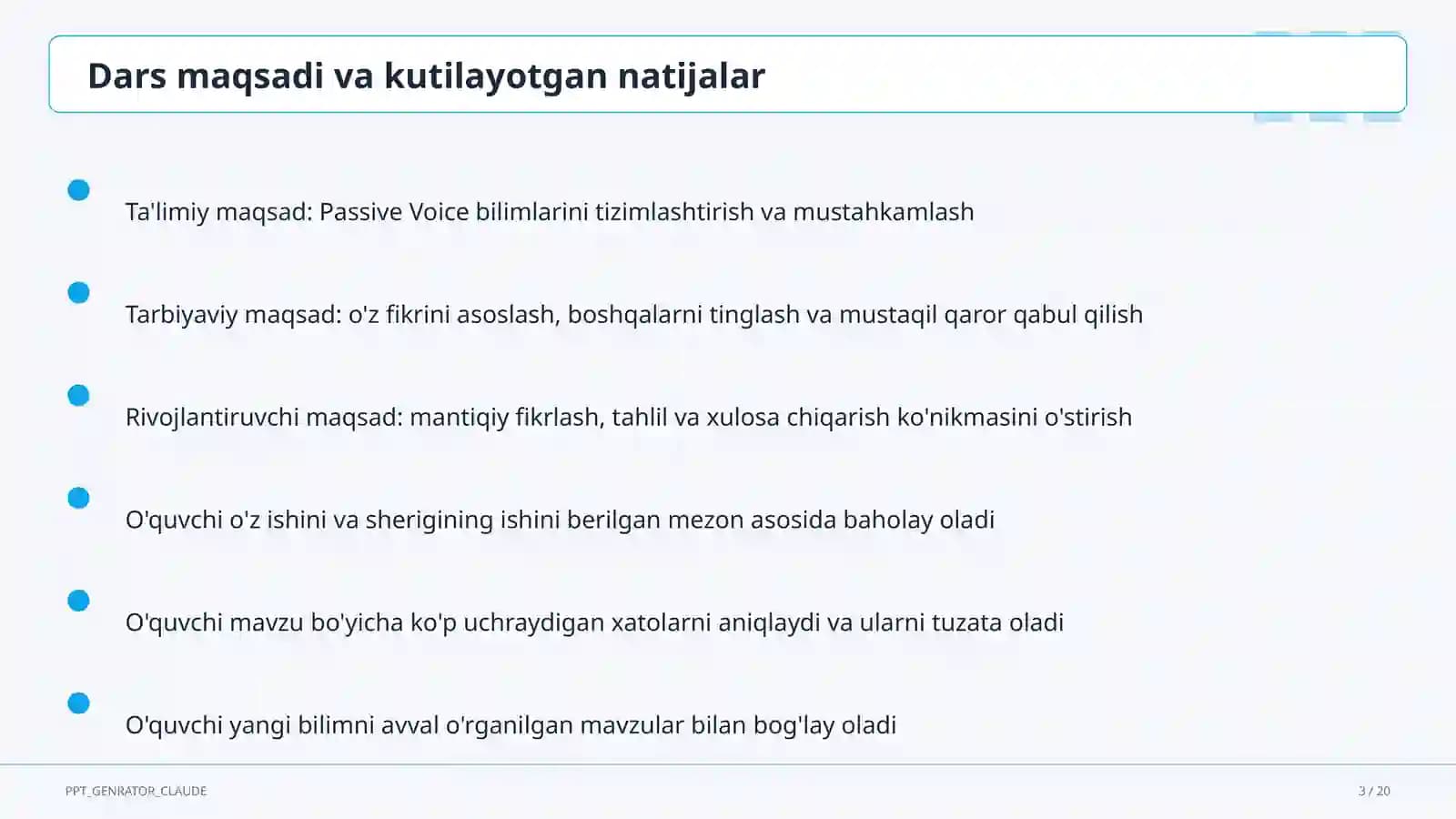 Passive Voice (9-sinf)
