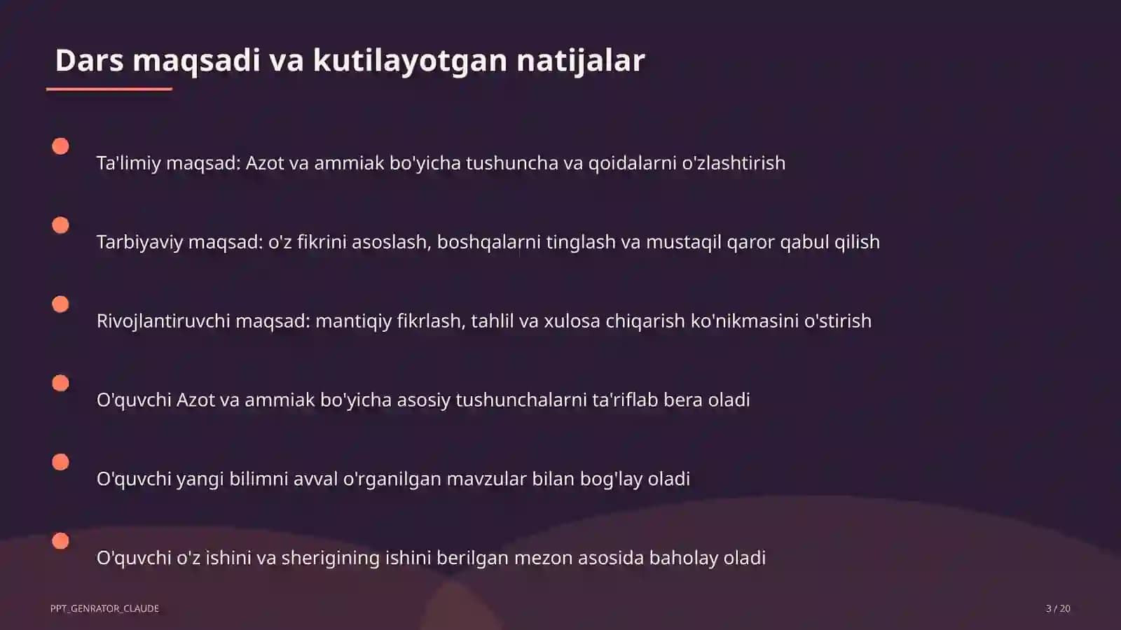 Azot va ammiak (9-sinf)