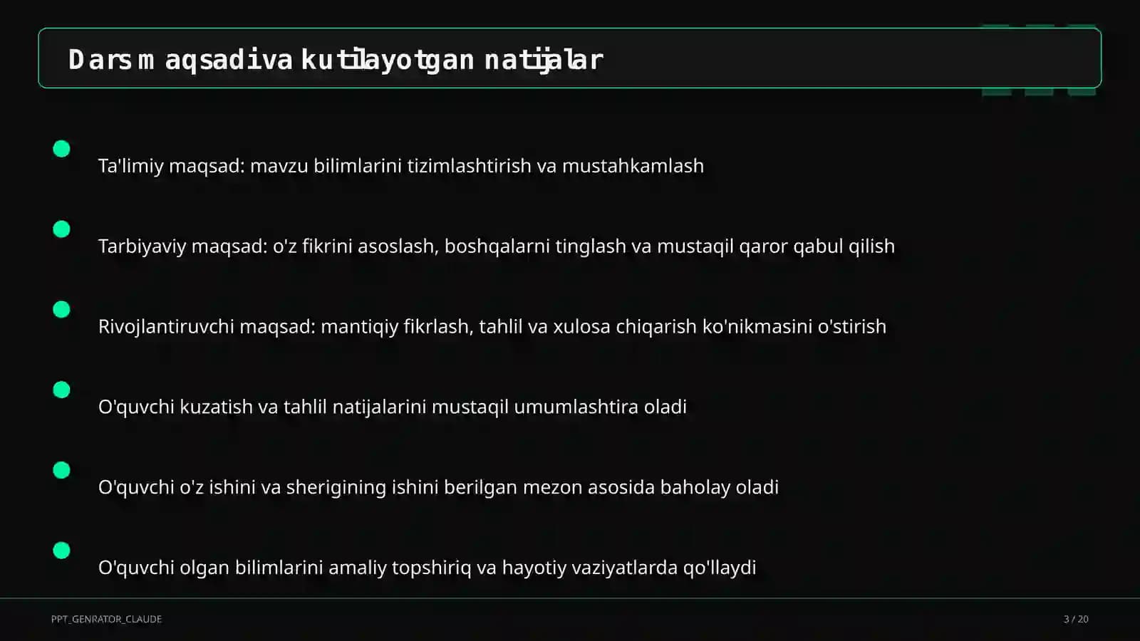 Moliyaviy savodxonlik maktabda