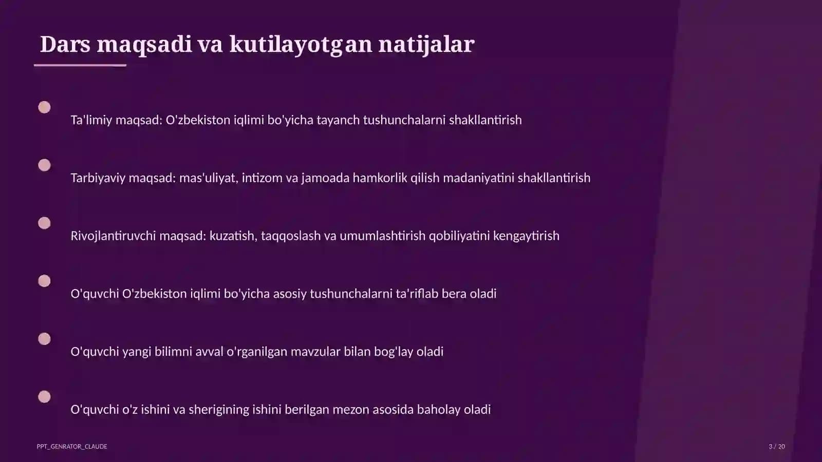 O'zbekiston iqlimi (8-sinf)