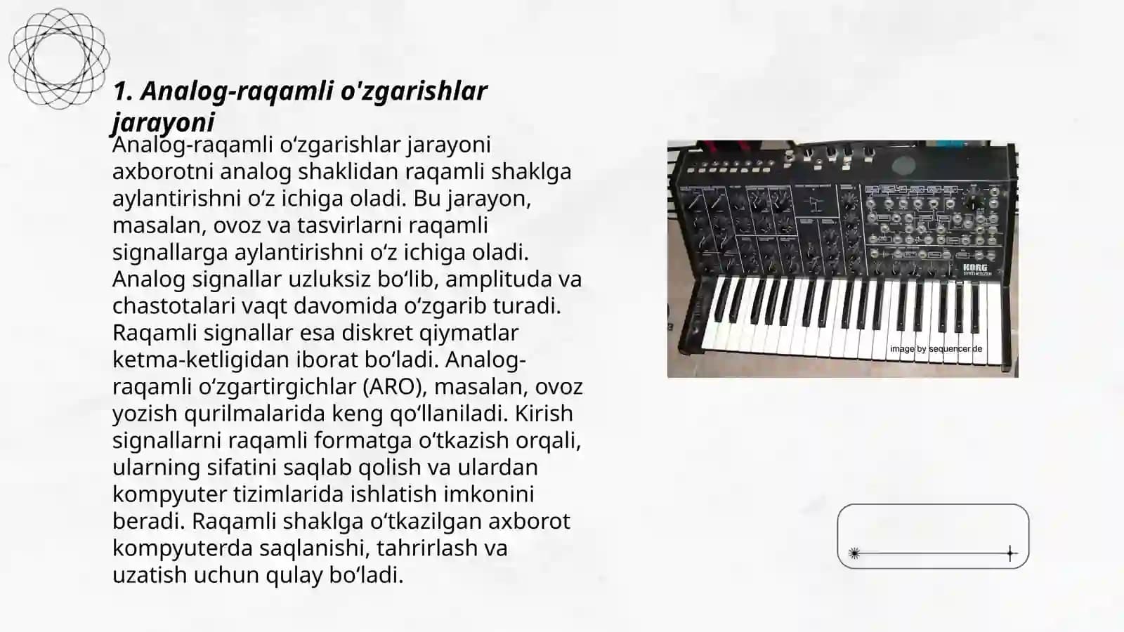 Analog-raqamli o'zgarishlar jarayoni