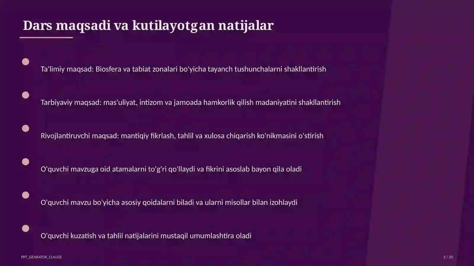 Biosfera va tabiat zonalari (6-sinf)