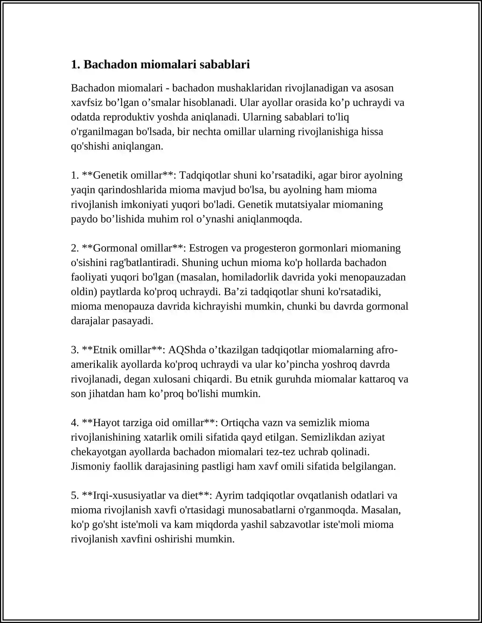 BACHADON MIOMALARI