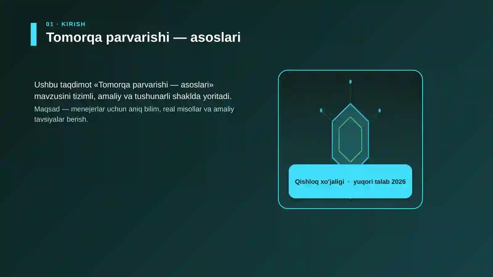 Tomorqa parvarishi — asoslari