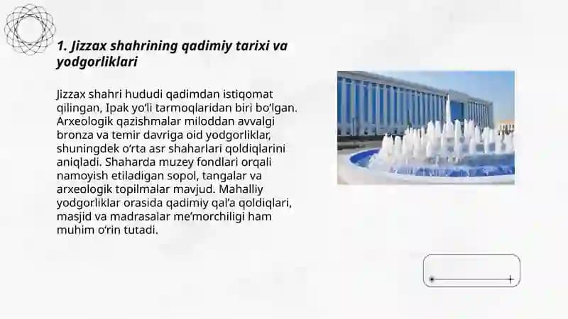 Jizzax shahri tarixi va buguni