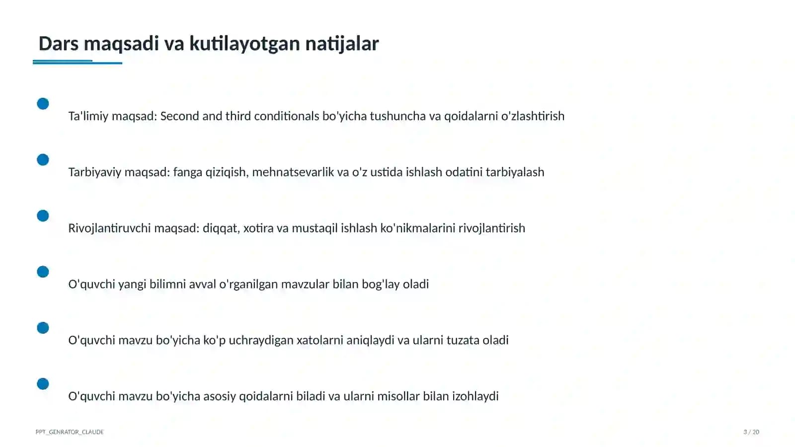 Second and third conditionals (10-sinf)