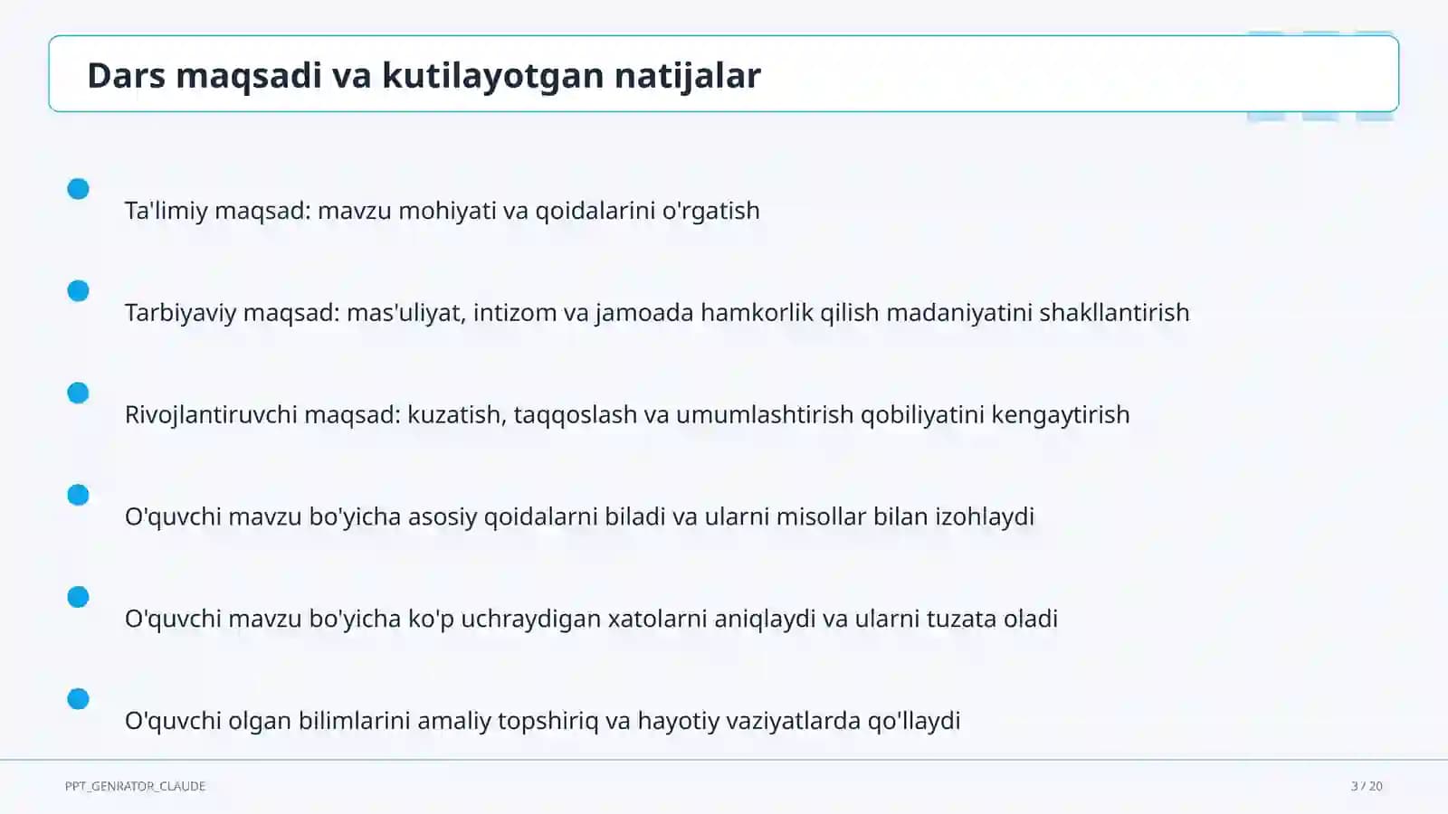 Dars rejasi