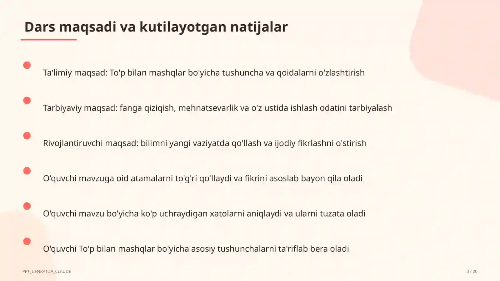 To'p bilan mashqlar (2-sinf)