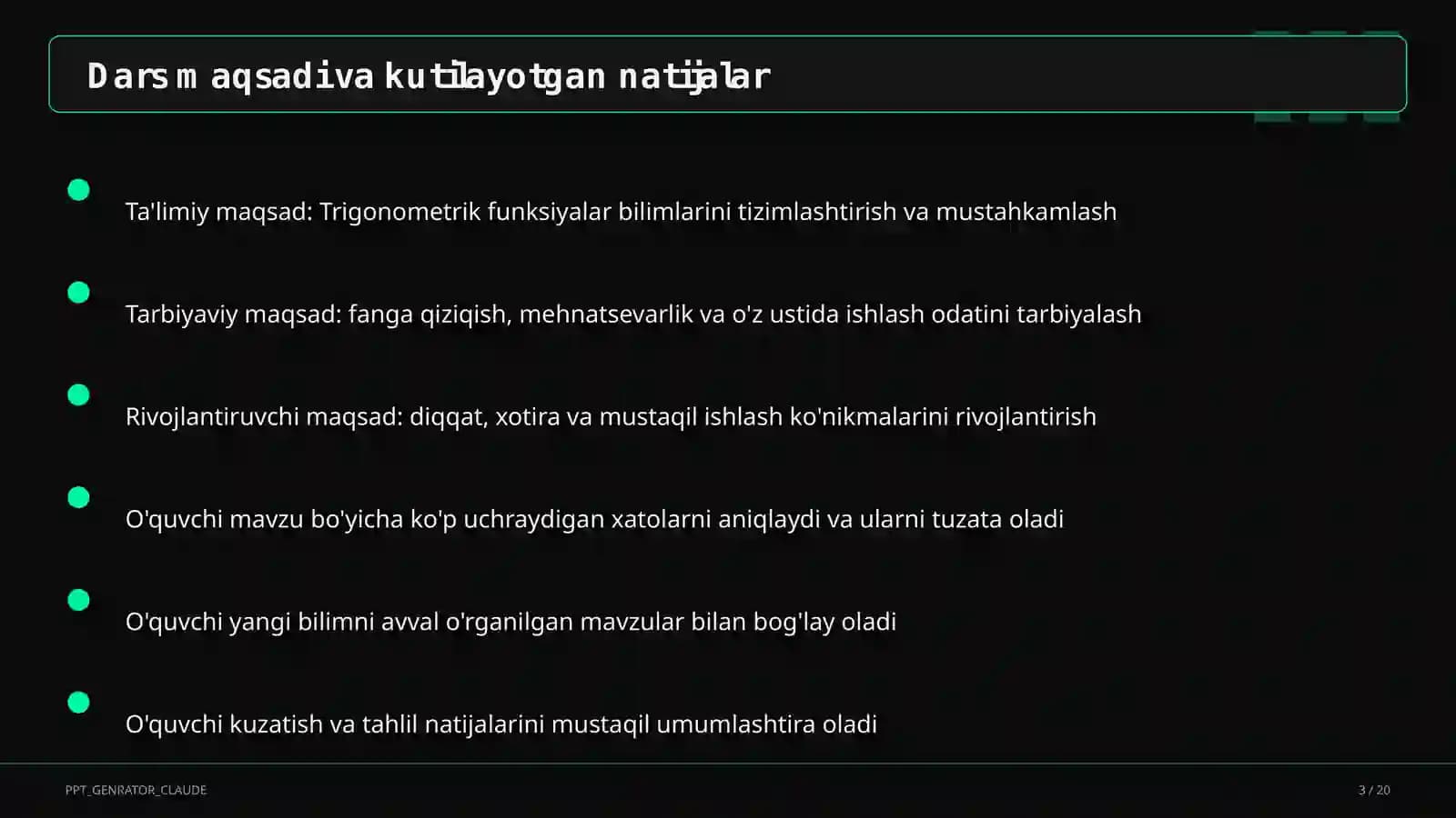 Trigonometrik funksiyalar (10-sinf)