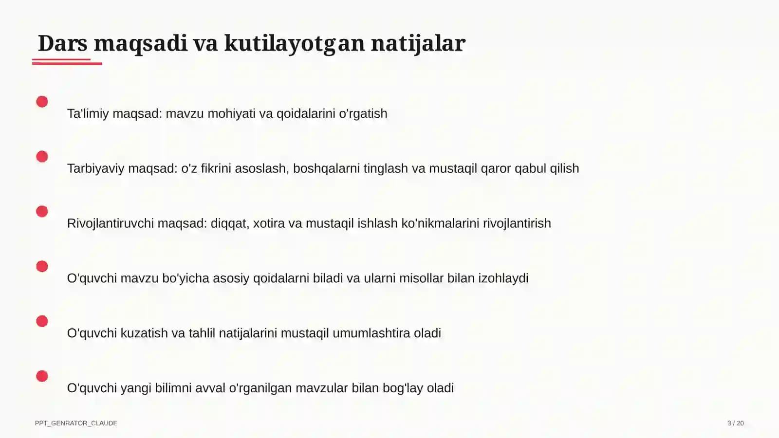Sinf soati va tarbiyaviy tadbirlar