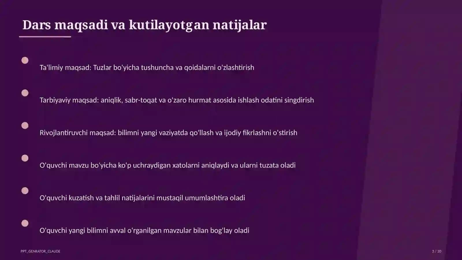 Tuzlar (8-sinf)