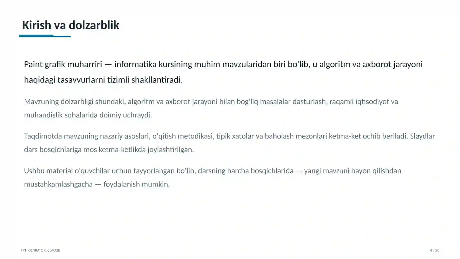 Paint grafik muharriri (5-sinf)
