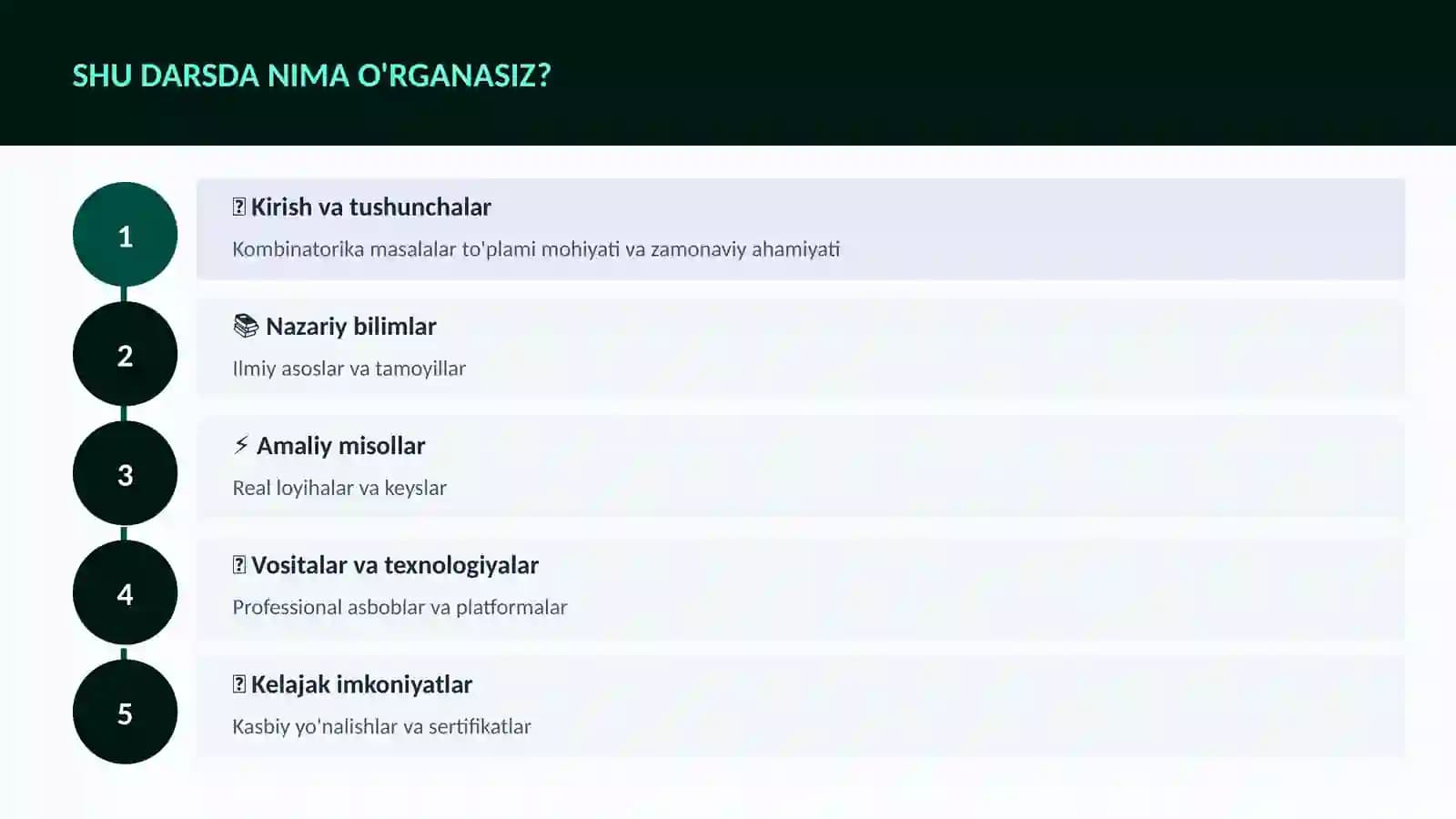 MATEMATIKA — UY VAZIFALARI