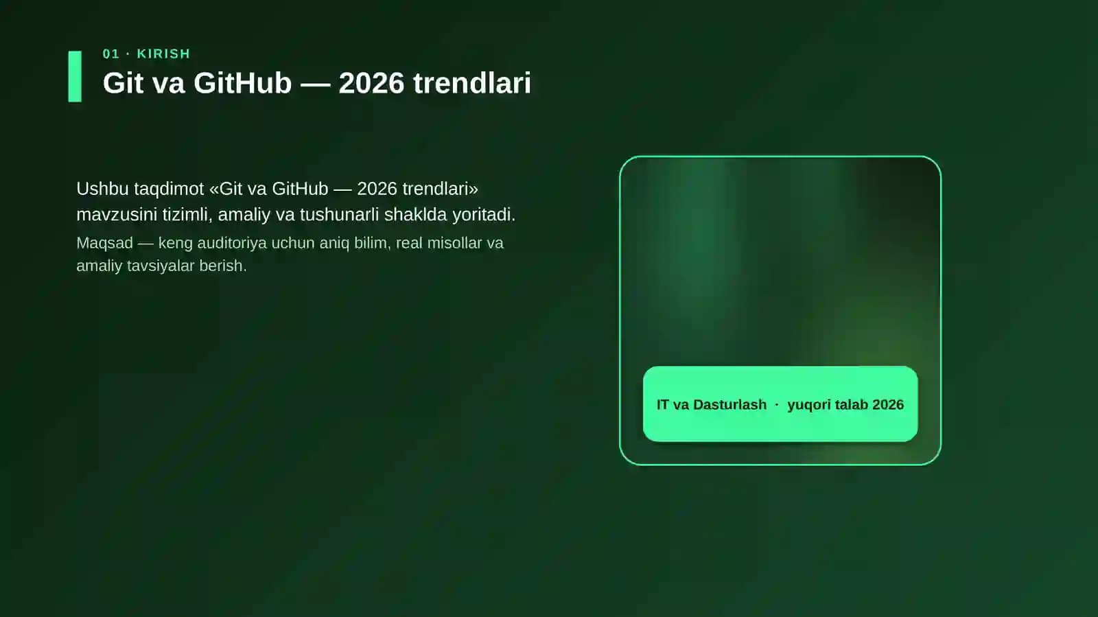 Git va GitHub — 2026 trendlari