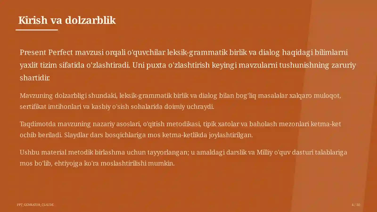 Present Perfect (8-sinf)
