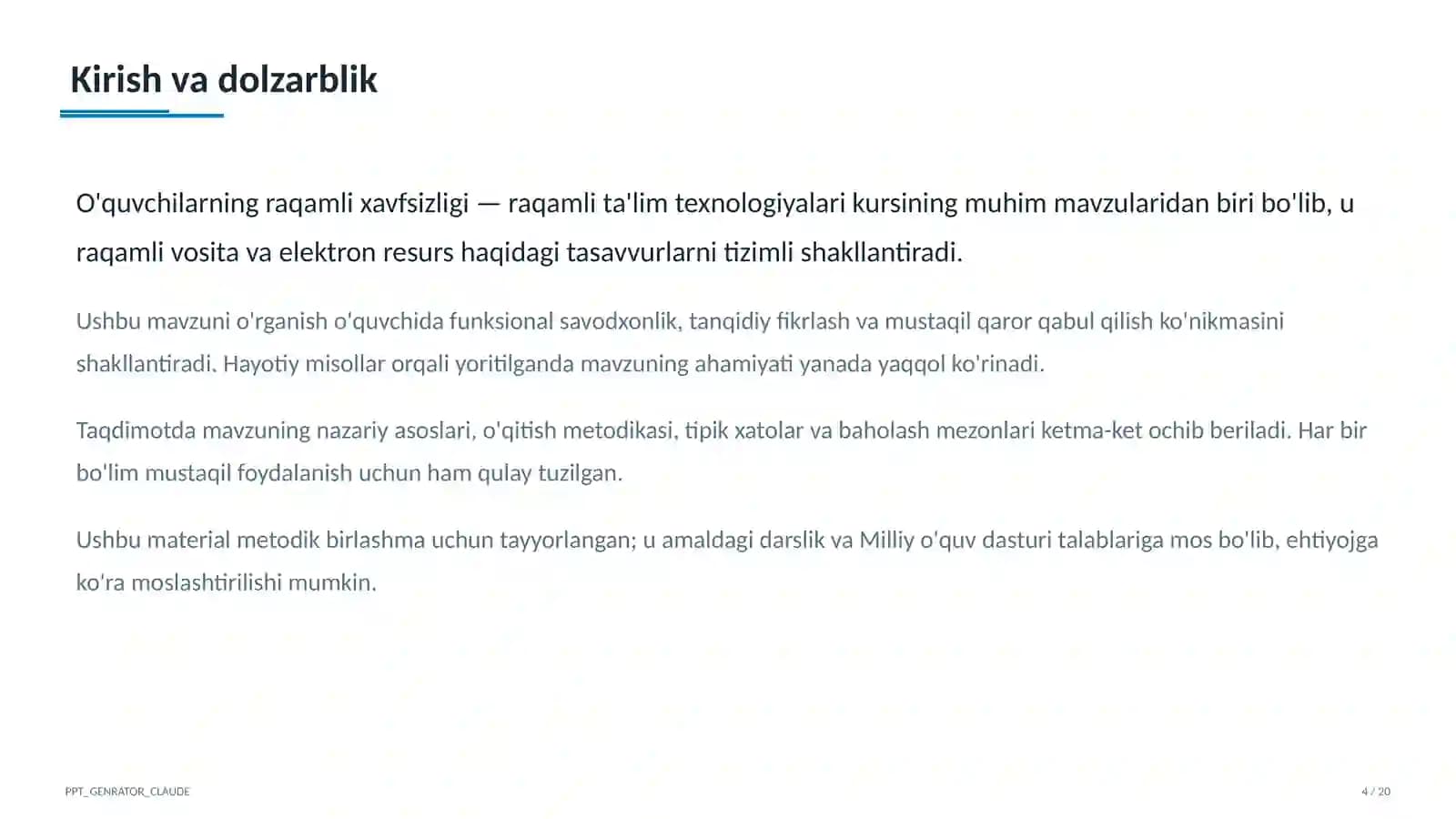 Dars rejasi