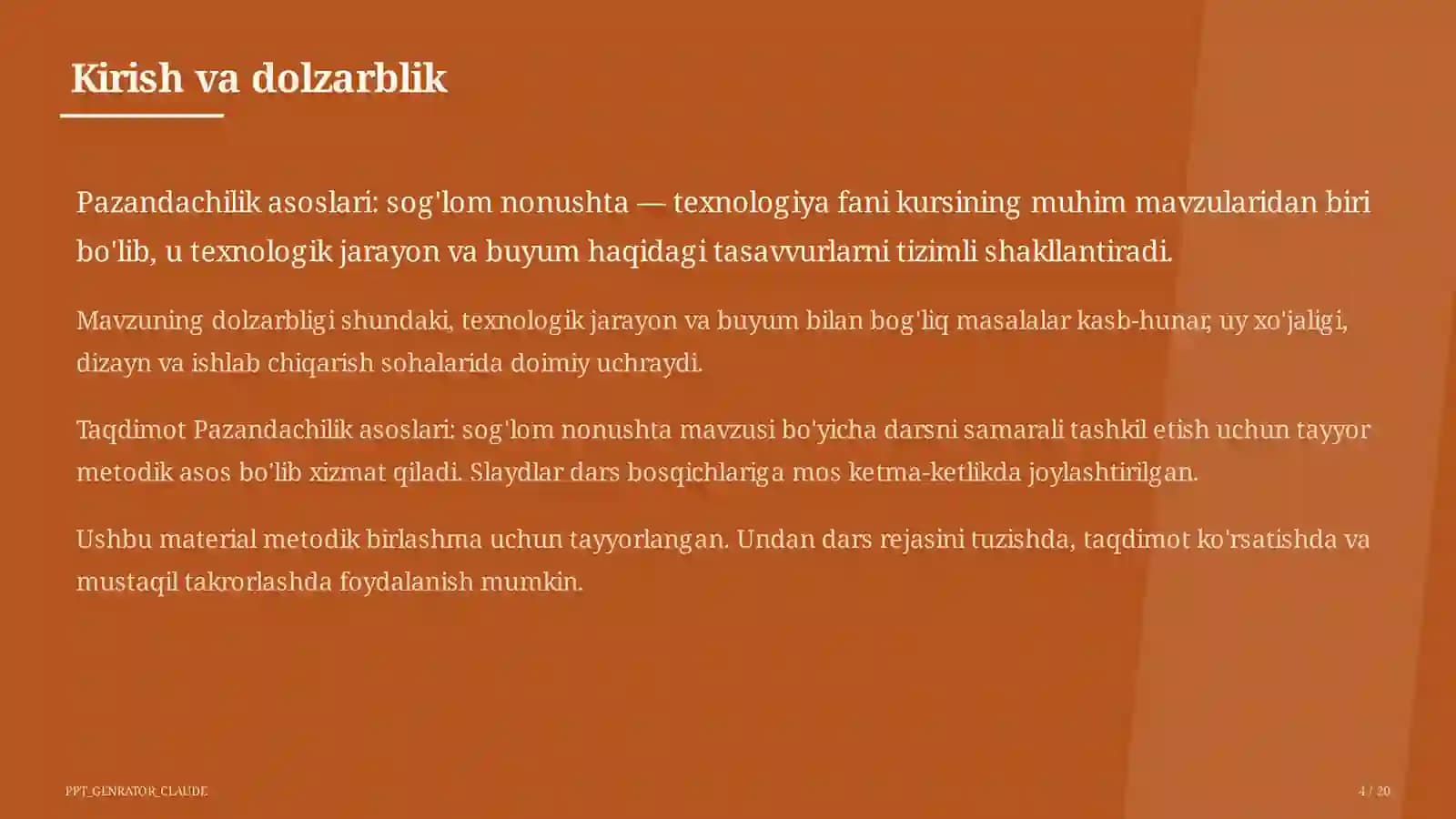 Sog'lom nonushta (5-sinf)